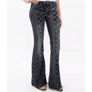 NWT Free People | Stripe Bali Flare Stretch Jean Low Rise | Women's 26